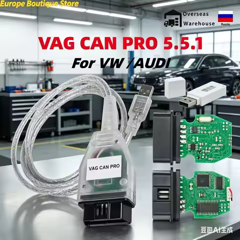 VAG CAN PRO 2026 VCP 5.5.1 Can Bus Interface K-line OBD2 Car Diagnostic Tool OBDII Cable For VW For 
