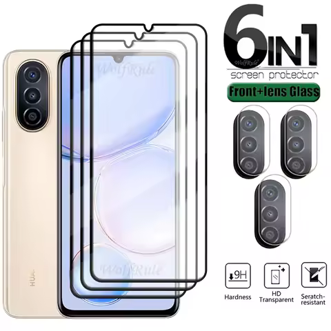6-in-1 For Huawei Nova Y71 Glass For Huawei Nova Y71 Full Cover Glue 9H Screen Protector For Huawei 