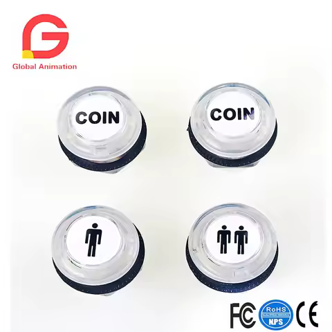 LED Illuminated Push Button, Player Start Buttons, Coin Buttons for MAME, JAMMA, Fighting Games, Arc