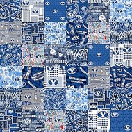 Brigham Young University BYU Cougars Fabric – Officially Licensed Brigham Young University Cotton Qu