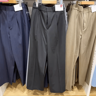 Authentic UNIQLO Japanese Single Womens 24 Autumn New Pleated Wide Leg Pants Pants Wide Leg Pants Jo