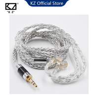 KZ Silver/blue hybrid (784cores) upgrade cable 3.5mm plug 0.75 pin ZSN ZS10 PRO ZSN PRO X