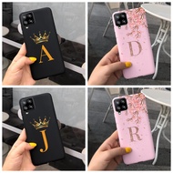 Casing Samsung Galaxy A12 M12 F12 Case Fashion Luxury 26 Letters Flowers Shockproof TPU Silicone Bum