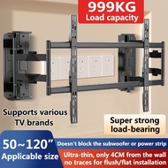 Universal TV bracket, ultra-thin, 26-120 inch, telescopic, rotatable, adjustable wall mount, 150kg