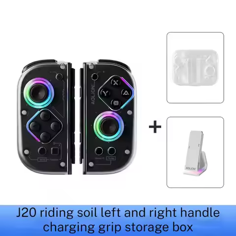 AOLION J20 BT Joy Gaming Controller Gamepad fo Switch/Lite/Oled Gamepad RGB Compatible PC Android IO