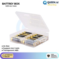 Queen Storage Multifunction BOX Case Battery Battery 24Slot AA AAA