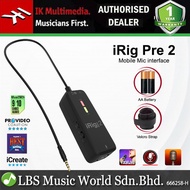 IK Multimedia iRiG Pre 2 Mobile Microphone Interface Mic Preamp Adapter