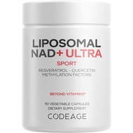 Codeage Liposomal NAD+ with Resveratrol & Vitamin B - NAD Plus Ultra for Energy & Healthy Aging Supp