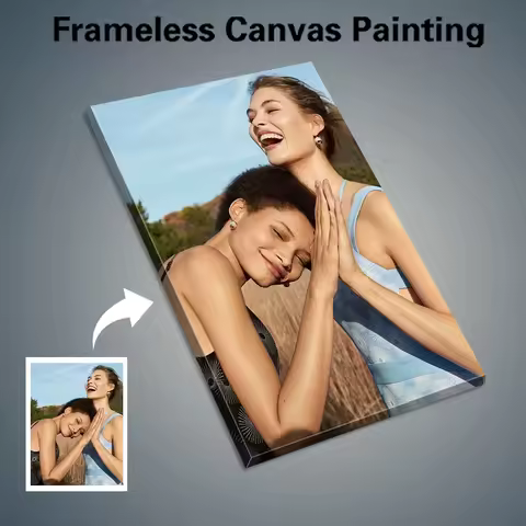 1pc Frameless Personalize Custom Photo Group Photo Art Decor Canvas Painting Wall Picture Painting W