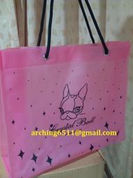 GARCIA MARQUEZ(CRYSTAL BALL)狗頭粉紅色環保購物袋(海灘袋&amp;防水)