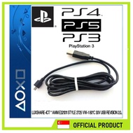 PS4 / PS5 / PS3 Original Dualshock 3 /4 / Dualsense Controller USB Cable (Original Sony Playstation Official Product)
