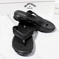 Fashionable women's flip-flops full black 2310B-H 35-40