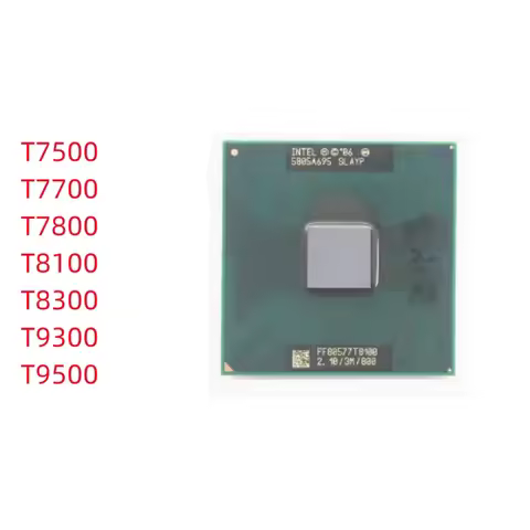 1pcs used T7500 T7700 T7800 T8100 T8300 T9300 T9500 CPU Laptop