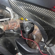 Right Side Exhaust Valve Cover  For Ducati Monster 696 796 795 1100 Full Carbon Fiber 100% Plain Glo