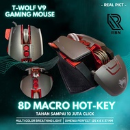 Mouse Gaming T- Wolf V9 3200 Dpi Macro Programming Rgb Wired