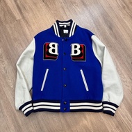 BURBERRY 藍色 羊毛 皮袖 新款 LOGO 立領夾克 棒球外套 9新少穿  買原價近11萬 🤎52號 割愛收藏價 49999買到賺到 🤎🤎🤎