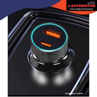 CSD-A03 Cheshide 48W Fast charging car charger with led Usb Type C Dual Charger Adapter USB-A USB-C