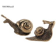 2Pcs Snail Decor Figurine Brass Snail Solid Snail Ornaments with Decor Effect the Meaning of the Sna