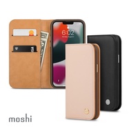 moshi Overture側開卡夾型保護套/ iPhone 13 Pro Max/ 黑