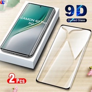 2Pcs 9D Curved Glass For Tecno Camon 40 Pro Tempered Glass Screen Protector Tecno Camon40Pro Camon40
