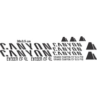 CANYON sticker for bicycle frame