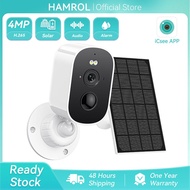 Hamrol 2K 4MP PTZ WiFi Solar Battery Camera Low Power Monitor  5X Zoom Outdoor Waterproof CCTV