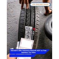 185/65R15 88H Yokohama BluEarth AE01 w/ Free Stainless Tire Valve