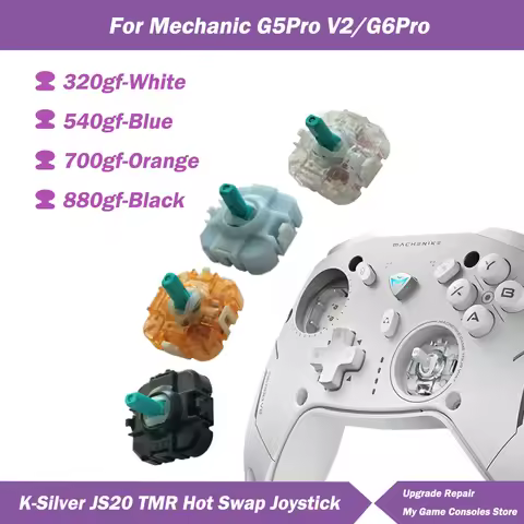 2/6/10pcs K-Silver JS20 TMR Joystick TMR Hot Swap Joystick for Mechanic G5Pro V2/G6Pro Game Controll