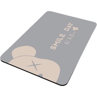 Bathroom Floor Mat, Anti-Slip Quick-Drying Bath Rug, Gray, 23.6 x 15.7 Inch (Light Gray)