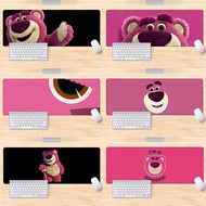 Cute Pink Bear Table Mat Game Mouse Mat Cartoon Oversized Desk Mat Keyboard Mat