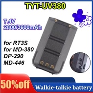 TYT-UV380 7.4V 2800/3600mAh for RT3S for MD-380 DP-290 MD-446 Two Way Radios Walkie Talkie Battery U
