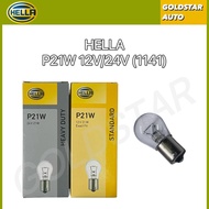 【Hella Original】【Single Bulb】1141 P21W Bulb 12V / 24V 21W | Brake / Turn Signal / Tail Light