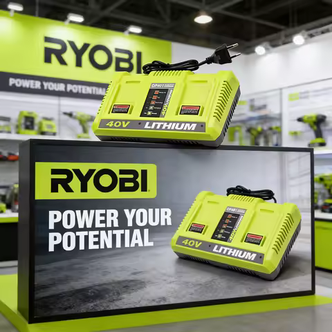 Original OP401 OP403 Charger Compatible Ryobi 36V 40V Tools, with Intelligent Protection & Portable 