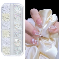 Manicure Accessories Aurora Bow Pearl Rivets Small Accessories Super Flash Small Diamonds 12 Grids M