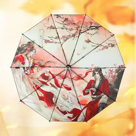Genuine Heaven Official's Blessing “ Tianyun Porcelain Blessing ” automatic umbrella. " With Jun Xin