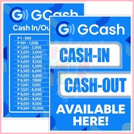 ◐ ✑ GCash Cash-in Cash-out Rates Signage