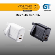 VOLTME Revo 45 Duo CA | PD45W | USB-C & USB-A Ports | UK Plug | GaN Charger