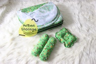 kasur bayi kelambu set bantal guling lipat lebah hijau