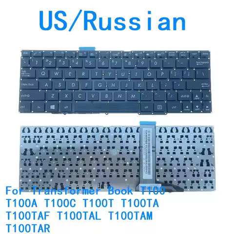New US Russian Language Keyboard For ASUS Transformer Book T100 T100A T100C T100T T100TA T100TAF T10