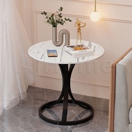 AiHome โต๊ะโซฟามุมห้องนั่งเล่น รูปเอวบางโลหะ โต๊ะกลมขนาดเล็ก ตู้ข้างเตียง โต๊ะกาแฟขนาดเล็กสร้างสรรค์