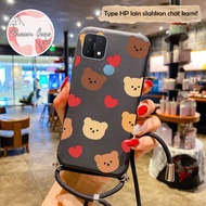 [SSM2] Softcase Sling motif Bear Love Case Tali OPPO A15 OPPO A15S - Case Gantungan OPPO A15S - Casi