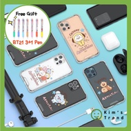 [BT21 Official] Line Friends BTS BT21 Baby Sketch iphone12 iphone13 Samsung Galaxy Clear Reinforcement Phone Case (Cooky, Tata, Chimmy, Koya, Mang, Shooky, RJ) KPOP Merch