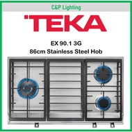 Teka 86cm 3 Burner Stainless Steel Cooker Hob Gas Stove EX 90.1 3G