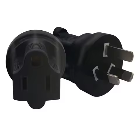 Black 10A 250V Australia New Zealand China 3Pin male to USA Japan Canada Mexico 5-15R female Power a