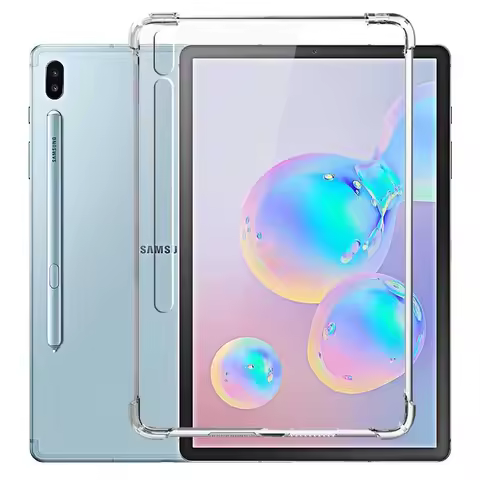 Silicon Case For Samsung Galaxy Tab S7 Fe S8 Plus + 12.4 11 SM-T870 X700 X800 T730 S6 Lite Clear Tra