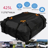 112x84x44cm Waterproofs Cargo Roof Bag Rooftop 425L Large Capacity Luggage Box Top Carrier Black Sto