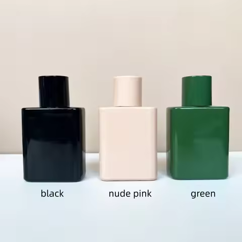 10pcs 30ml50ml /8pcs100ml Empty Perfume Bottle Pink/Black/Green Glass Spray Bottle Screw Cap Fragran