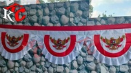 BACKGROUND GARUDA MERAH PUTIH REMPEL RENDA
