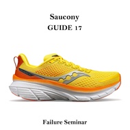 Saucony GUIDE 17 Normal Last Yellow Orange Silver Socony Road Running Stable Support Jogging Shoes M