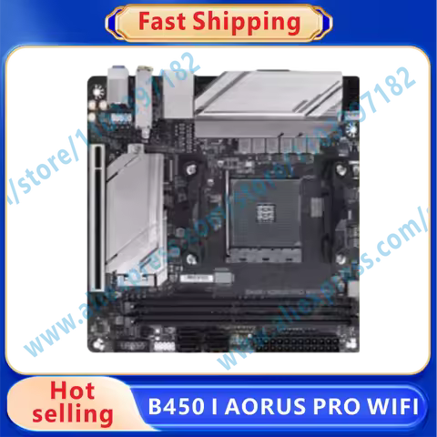 B450 I AORUS PRO WIFI AMD B450 AM4 2xDDR4 DIMM 32 GB PCI-E3.0 1xM.2 SATA3 USB 3.1 HDMI RJ45 Mini-ITX